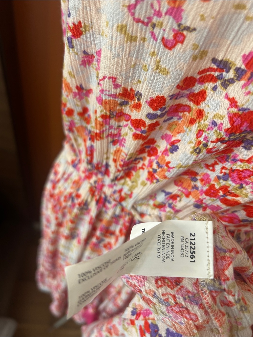 Dex Floral Mini Dress Size M Boho Cottagecore Summer Dress - Picture 6 of 9
